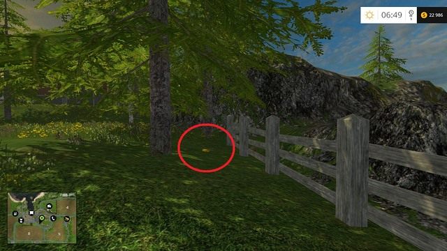 Pod drzewem, obok płotu - Sektor B: monety 13 - 29 | Złote monety w Farming Simulator 15 - Farming Simulator 15 - poradnik do gry