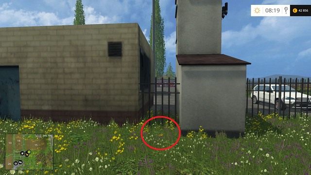 Przy małym budynku, zaraz za ogrodzeniem - Sektor C: monety 30 - 44 | Złote monety w Farming Simulator 15 - Farming Simulator 15 - poradnik do gry