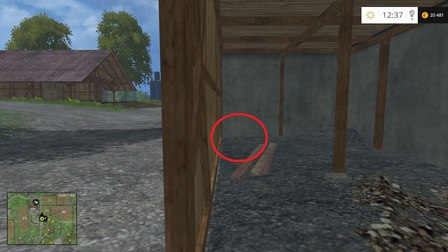 Na dolnym poziomie budynku przylegającego do zagrody kur - Sektor F: monety 70 - 89 | Złote monety w Farming Simulator 15 - Farming Simulator 15 - poradnik do gry