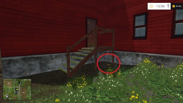 Pod małymi schodkami, za elewatorem zbożowym - Sektor F: monety 70 - 89 | Złote monety w Farming Simulator 15 - Farming Simulator 15 - poradnik do gry