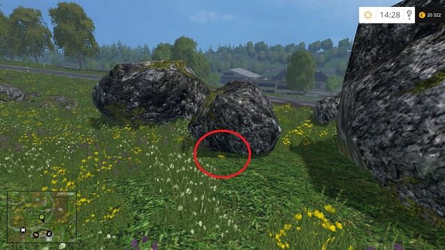 Pod jedną ze skał - Sektor G: monety 90 - 100 | Złote monety w Farming Simulator 15 - Farming Simulator 15 - poradnik do gry
