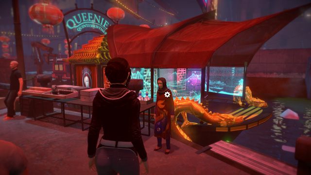 Chiński targ. - Porozmawiaj z Queenie | Rozdział drugi - Przebudzenia - Europolis - Dreamfall: Chapters - Księga 1 - poradnik do gry