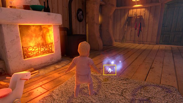 Po otwarciu ich przez mamę wejdź do pokoju z kominkiem i podejdź do wirującej przy nim kuli światła - Dostań się do zamkniętego pokoju | Interludium | Dreamfall Chapters Księga 1 - Dreamfall: Chapters - Księga 1 - poradnik do gry