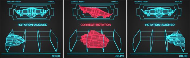 Powyższa ilustracja pokazuje, jak powinniśmy przeprowadzić statek przez tunel wlotowy - Dokowanie manualne | Dokowanie i start w Elite Dangerous - Elite: Dangerous - poradnik do gry