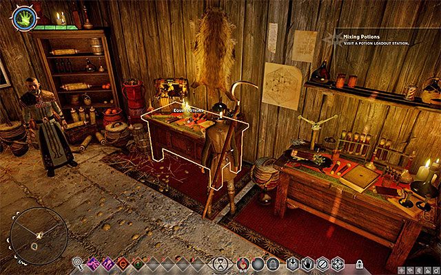 Stół wyposażania członków drużyny w mikstury - Dragon Age Inquisition: Mieszanie mikstur (Mixing Potions) - Dragon Age: Inkwizycja - poradnik do gry