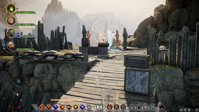 Pierwszy dół otoczony magiczną barierą - Dragon Age Inquisition: Zajęcie wzgórza zwycięstwa (Calming Victory Rise) - Dragon Age: Inkwizycja - poradnik do gry