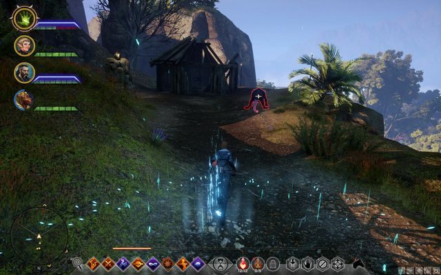 Runa walcząca z Lurkerem na końcu trasy - Dragon Age Inquisition: W góry (Up and Away) - Dragon Age: Inkwizycja - poradnik do gry