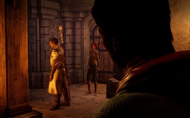 Scena z wejścia do karczmy - Dragon Age Inquisition: Ostatnia deska ratunku dla ludzi poczciwych - Dragon Age: Inkwizycja - poradnik do gry
