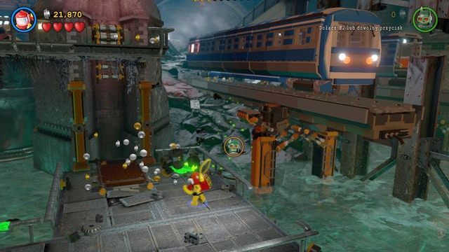 Po przejściu przez toksyczny odpad zniszcz wszystkie przedmioty, które się tam znajdują - Pościek | Opis przejścia Lego Batman 3 Poza Gotham - LEGO Batman 3: Poza Gotham - poradnik do gry