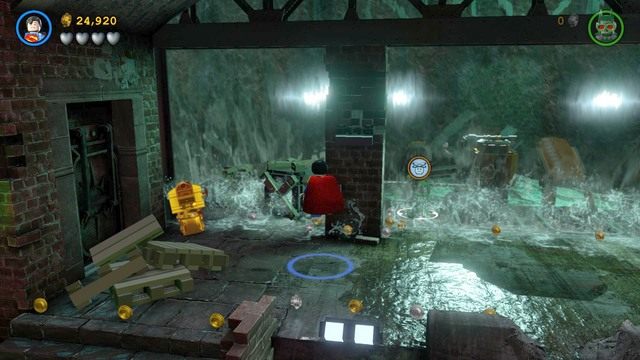 Czwartą toaletę znajdziesz nad blokadą z ogniem i przyciskami - Minizestawy | Pościek - sekrety w Lego Batman 3 Poza Gotham - LEGO Batman 3: Poza Gotham - poradnik do gry