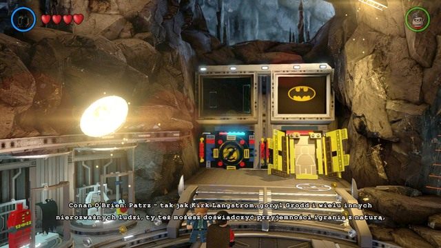 Żeby zmienić wygląd musisz udać się do środkowego pomieszczenia Batjaskini - Zadania poboczne | Batjaskinia - sekrety w Lego Batman 3 Poza Gotham - LEGO Batman 3: Poza Gotham - poradnik do gry