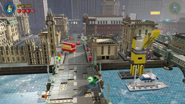Podczas drogi przez most popatrz w prawo a znajdziesz obiekt dla Brainiaca - Postacie | Eurokłopoty - sekrety w Lego Batman 3 Poza Gotham - LEGO Batman 3: Poza Gotham - poradnik do gry