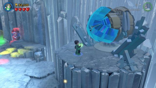 Przeleć na prawą stronę jaskini i wleć na górny poziom - Minizestawy | Chłodna Historia - sekrety w Lego Batman 3 Poza Gotham - LEGO Batman 3: Poza Gotham - poradnik do gry