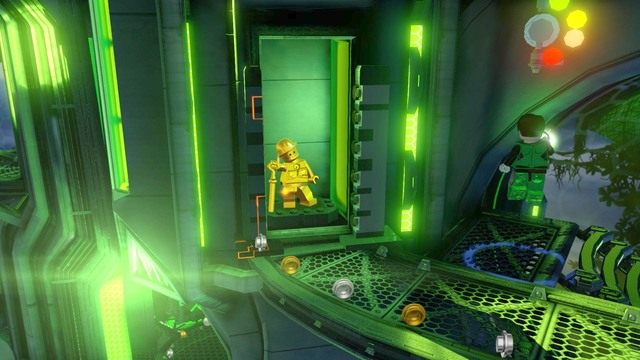 Po zniszczeniu posągu otrzymasz złoty klocek (posąg zniszcz laserem) - Złote Klocki | Hala Sprawiedliwości i Zagłady - sekrety w Lego Batman 3 - LEGO Batman 3: Poza Gotham - poradnik do gry