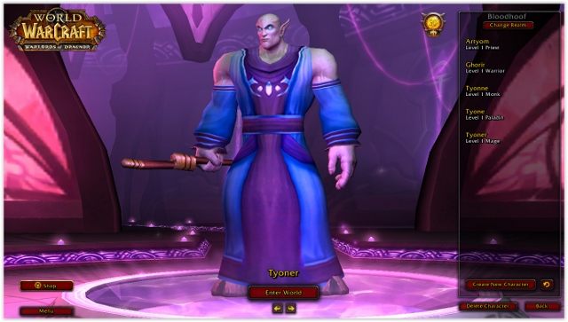 W pierwszej kolejności powinieneś utworzyć nową postać - 5. Boost postaci do 90 poziomu w World of Warcraft Warlords of Draenor - World of Warcraft: Warlords of Draenor - poradnik do gry