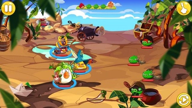 Tak oto wygląda ekran walki w grze. - Walka | Angry Birds Epic - Angry Birds Epic - poradnik do gry