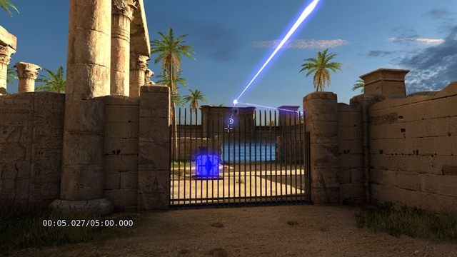 Tylko górą można odblokować drzwi przy puzzlu. - B5 | Świat B w The Talos Principle - The Talos Principle - poradnik do gry