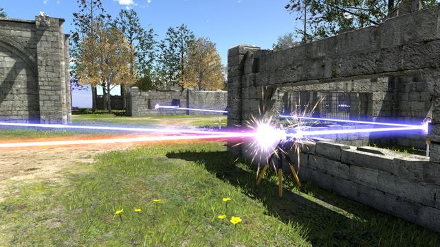 Zablokuj dostęp czerwonego promienia i wepnij tam niebieski - Colliding Beams | Road to Gehenna (DLC) - Świat 4 | The Talos Principle - The Talos Principle - poradnik do gry
