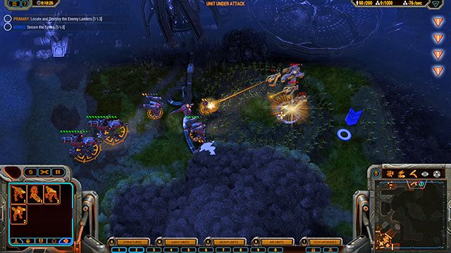 Do ostatniej bazy wroga [8] można się dostać kilkoma drogami - Misja 2 - Ruks Bend | Kampania Beta | Grey Goo - Grey Goo - poradnik do gry