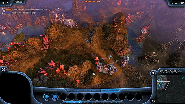 Po oczyszczeniu najbliższej okolicy z wrogich umocnień ruszaj na południe - Misja 13 - The Grotto | Kampania Goo | Grey Goo - Grey Goo - poradnik do gry