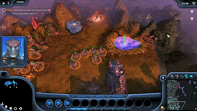 Kolejny posterunek znajdziesz w centrum mapy [9] - Misja 13 - The Grotto | Kampania Goo | Grey Goo - Grey Goo - poradnik do gry