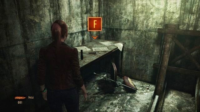 Znaleziony nóż będzie Twoją podstawową bronią. - Ucieknij z zakładu cz.1 | Kolonia karna - Claire | Resident Evil Revelations 2 - Resident Evil: Revelations 2 - Kolonia Karna - poradnik do gry