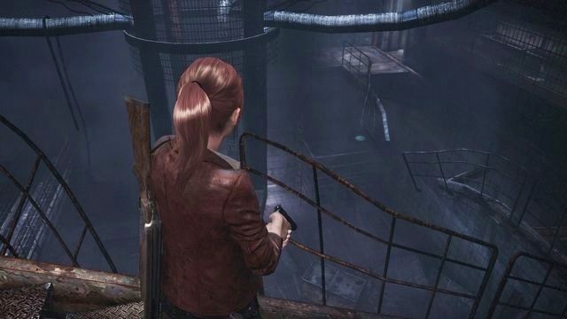 W trakcie powrotu możesz ustrzelić Emblemat wieży. - Ucieknij z zakładu cz.2 | Kolonia karna - Claire | Resident Evil Revelations 2 - Resident Evil: Revelations 2 - Kolonia Karna - poradnik do gry