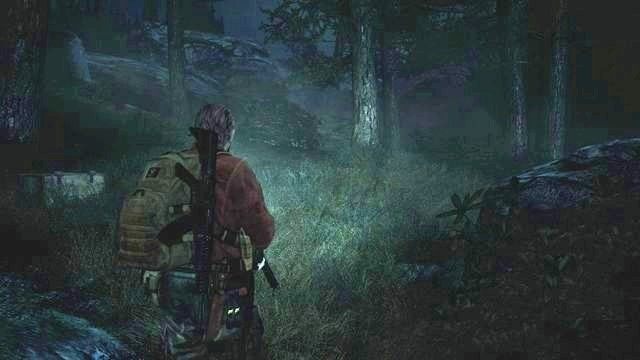 Wchodząc do lasu nie zapomnij o zniszczeniu drewnianej skrzyni i zebraniu Larwy owada. - Idź do wieży cz.2 | Kolonia karna - Barry | Resident Evil Revelations 2 - Resident Evil: Revelations 2 - Kolonia Karna - poradnik do gry