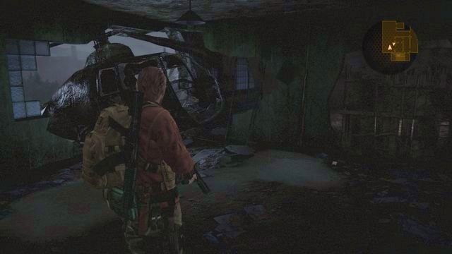 Zepchnięcie wraku maszyny odblokuje przejście. - Idź do wieży cz.2 | Kontemplacja - Barry | Resident Evil Revelations 2 - Resident Evil: Revelations 2 - Kolonia Karna - poradnik do gry