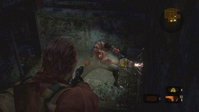 Ostrzeliwanie Pedro będzie łatwiejsze, gdy ten wbije swój świder w ścianę. - Idź do wieży cz.3 - Zmutowany Pedro | Kontemplacja - Barry - Resident Evil: Revelations 2 - Kolonia Karna - poradnik do gry