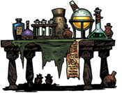 Stół do alchemii / Alchemy Table - Darkest Dungeon: Ruiny (Ruins) - ciekawostki - Darkest Dungeon - poradnik do gry