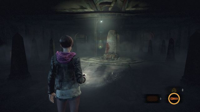 W grobowcu, do którego trafisz po wyjściu ze ścieków - podejdź do głównego pomnika - Wyrok - Claire | Dokumenty | Resident Evil Revelations 2 - Resident Evil: Revelations 2 - Kolonia Karna - poradnik do gry