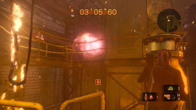 Zakręcaj zawory, aby umożliwiać przejście drugiej postaci. - Znajdź Neila - Płonąca fabryka | Wyrok - Claire | Resident Evil Revelations 2 - Resident Evil: Revelations 2 - Kolonia Karna - poradnik do gry