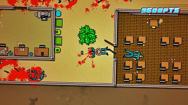 Po scence podejdź do okna i oddaj strzał w policjantów - Scene 4 - Final Cut | Act 1 - Exposition | Hotline Miami 2 Wrong Number - Hotline Miami 2: Wrong Number - poradnik do gry