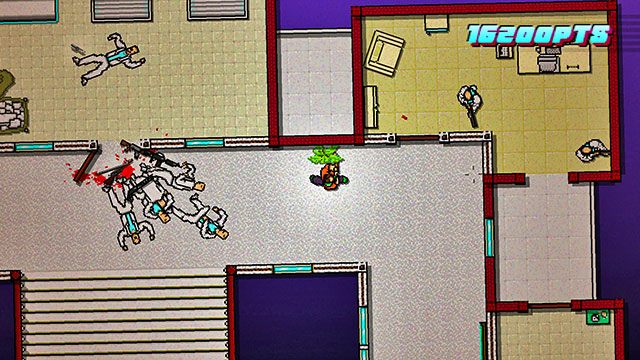 Po pobiciu obu strzelców zajmij się resztą przeciwników - Scene 5 - First Trial | Act 2 - Rising | Hotline Miami 2 Wrong Number - Hotline Miami 2: Wrong Number - poradnik do gry