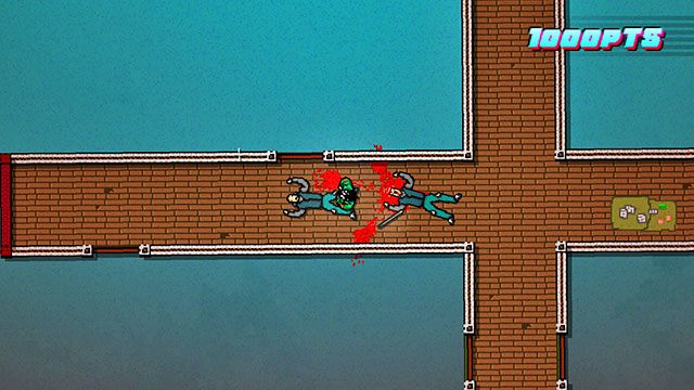 Na piętrze wpierw zabij lewego przeciwnika - Scene 6 - Moving Up | Act 2 - Rising | Hotline Miami 2 Wrong Number - Hotline Miami 2: Wrong Number - poradnik do gry