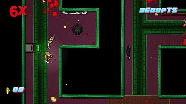 Ostatnie dwa cele znajdują się w korytarzu po prawej stronie, prowadzącym do kolejnej części misji - Scene 10 - Into the Pit | Act 3 - Climax | Hotline Miami 2 Wrong Number - Hotline Miami 2: Wrong Number - poradnik do gry