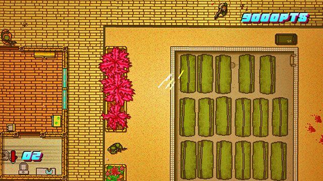 Ostatnią dwójke zabij nożem, najlepiej ogłuszając pierwszego ciosem drzwiami - Scene 14 - Stronghold | Act 4 - Falling | Hotline Miami 2 Wrong Number - Hotline Miami 2: Wrong Number - poradnik do gry