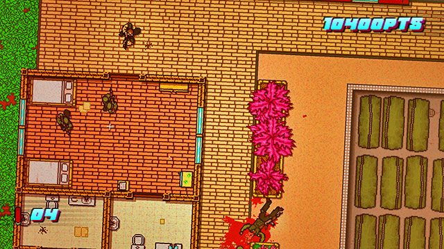 Po wejściu do nowej lokacji idź w prawo - Scene 14 - Stronghold | Act 4 - Falling | Hotline Miami 2 Wrong Number - Hotline Miami 2: Wrong Number - poradnik do gry