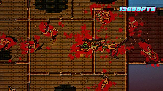 Zastrzel pojedynczego przeciwnika pilnującego górnego pomieszczenia - Scene 18 - Demolition | Act 5 - Intermission | Hotline Miami 2 Wrong Number - Hotline Miami 2: Wrong Number - poradnik do gry