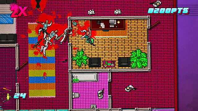 Zastrzel pierwszego strażnika - Scene 19 - House Call | Act 5 - Intermission | Hotline Miami 2 Wrong Number - Hotline Miami 2: Wrong Number - poradnik do gry