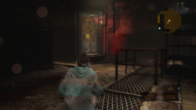 W sali tej musisz teraz przejść do ominiętch wcześniej drzwi (z prawej strony) - Znajdź Alex | Metamorfoza - Barry | Resident Evil Revelations 2 - Resident Evil: Revelations 2 - Kolonia Karna - poradnik do gry