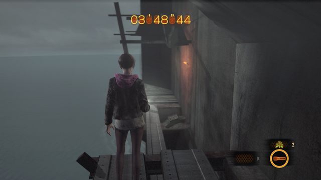 Z rozpędu nie wpadnij w przepaść. - Ucieknij z pomnika - odliczanie | Metamorfoza - Claire - Resident Evil: Revelations 2 - Kolonia Karna - poradnik do gry