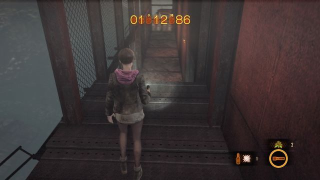 Odblokuj dwie platformy dla Claire... - Ucieknij z pomnika - odliczanie | Metamorfoza - Claire - Resident Evil: Revelations 2 - Kolonia Karna - poradnik do gry