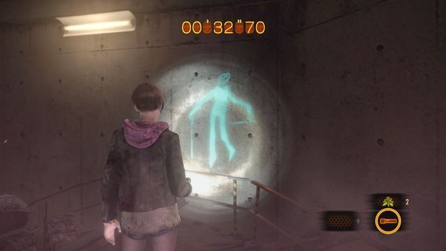 Podczas ostatniej fazy ucieczki na dół, po przejściu po dwóch przewróconych drabinach - Rysunki Kafki (Moira) | Metamorfoza | Resident Evil Revelations 2 - Resident Evil: Revelations 2 - Kolonia Karna - poradnik do gry