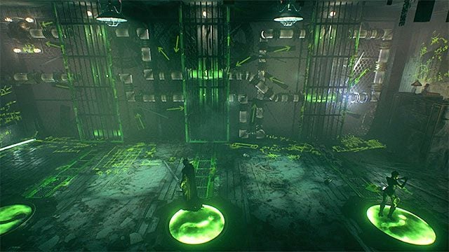 Batman musi przejść na środkową płytę naciskową - Szósta próba Człowieka-Zagadki | Zemsta Człowieka-Zagadki | Batman Arkham Knight - Batman Arkham Knight - poradnik do gry