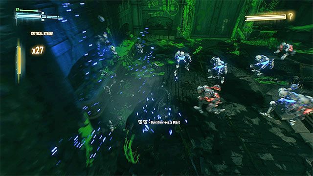 Atakuj niebieskie roboty - Aresztowanie Człowieka-Zagadki (właściwy pojedynek z bossem) | Zemsta Człowieka-Zagadki - Batman Arkham Knight - poradnik do gry