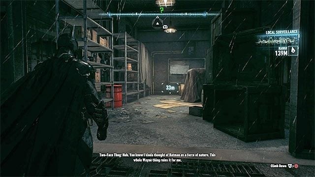 Wejście do budynku z trofeum - Trofea Człowieka-Zagadki na wyspie Bleake Island (1-18) | Wyspa Bleake Island - Batman Arkham Knight - poradnik do gry