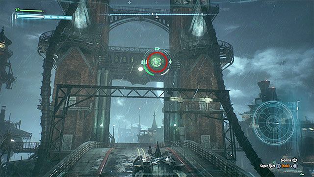 W dalszym ciągu nie wyłączaj trybu bojowego - Trofea Człowieka-Zagadki na wyspie Bleake Island (1-18) | Wyspa Bleake Island - Batman Arkham Knight - poradnik do gry