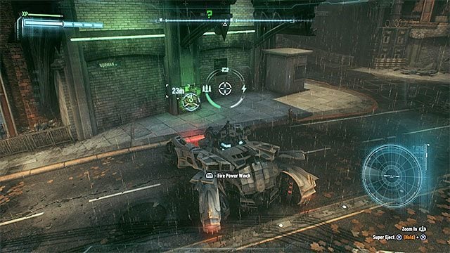 Użyj wyciągarki na zaczepie w ścianie budynku - Trofea Człowieka-Zagadki na wyspie Bleake Island (1-18) | Wyspa Bleake Island - Batman Arkham Knight - poradnik do gry